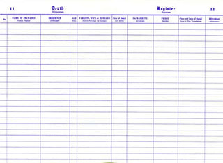 193 Death Register & Record Book