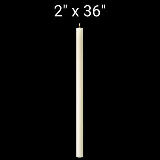 51% Beeswax Candle - 2" x 32"/36" - Plain End - 19999201