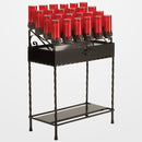 Wrought Iron Votive Light Stand - 24 Lights - 19X37-28