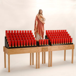 Oak Table Votive Light Stand - 104 Lights - 19X7104TB