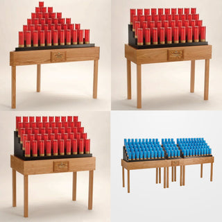 Oak Table Candle Votive Light Stand - 19X736TB-19X740TB-19X750TB-19X7120TB