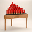 Oak Table Candle Votive Light Stand - 36 Lights - 19X736TB