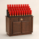 Oak Cabinet Candle Votive Light Stand - 40 Lights - 19X740CAB
