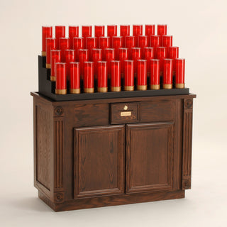 Oak Cabinet Candle Votive Light Stand - 40 Lights - 19X740CAB