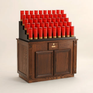 Oak Cabinet Candle Votive Light Stand - 50 Lights - 19X750CAB