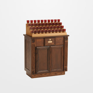 Oak Cabinet Electronic Votive Light Stand - 40 Lights - 19XEL40CAB