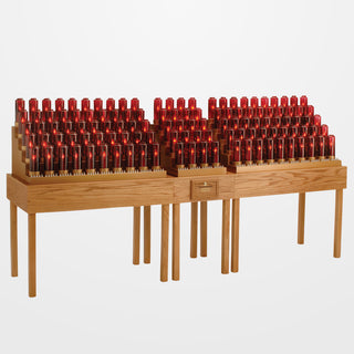 Oak Table Electric Votive Light Stand - 120 Lights - 19XE7120TB