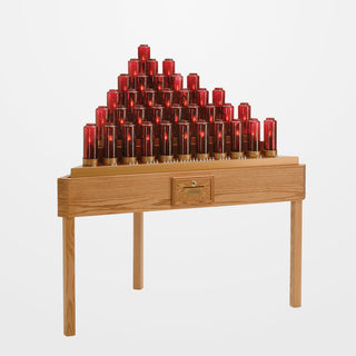 Oak Table Electric/Electronic Votive Light Stand - 36 Lights - 19XE736TB-19XEL736TB