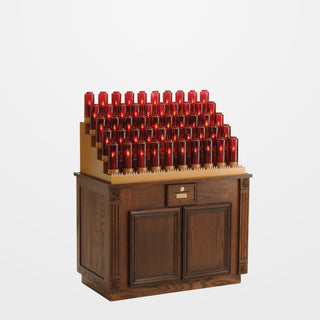 Oak Cabinet Electronic Votive Light Stand - 50 Lights - 19XEL750CAB