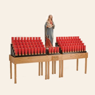 Oak Table Votive Light Stand - 104 Lights - 19X7104TB-PRT