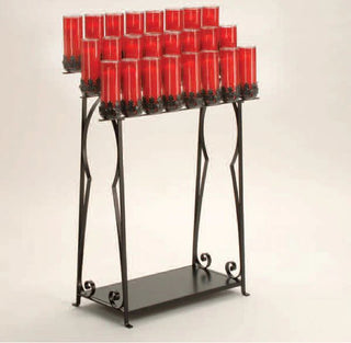 Votive Stand with Utility Shelf - 24 Lights - 19X92