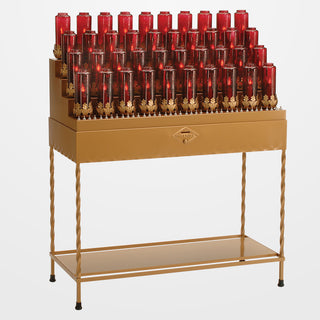 Electric/Electronic Votive Light Stand - 40 Lights, Wrought Iron base - 19XE740W-19XEL740W