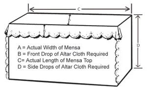 508 Embroidered Altar Cloth - GAI508