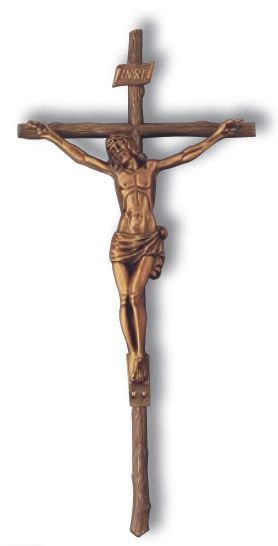 CROSS TRUNK W/CHRIST BRONZE - 2011CSG
