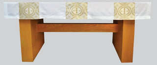 ALTAR CLOTH W/3 OR 4 PANELS OF BROCADE - 2050-2051-AC