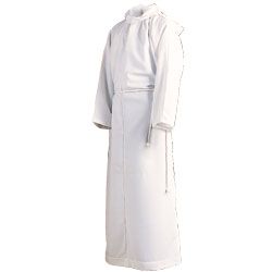 205 Hooded Polyester Blend Alb