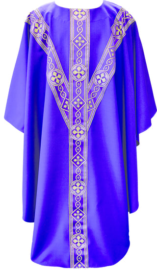 POLY W/ITALIAN BANDING CHASUBLE - 2144-CHASUBLE
