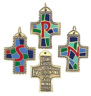 214 Bronze Confirmation Initial Pendants
