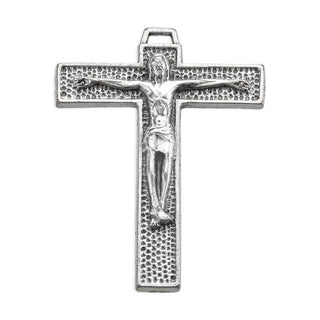 1 3/4" Contemporary Silver Oxidized Crucifix - 22249