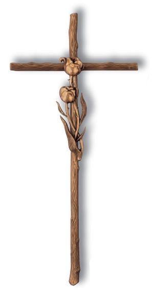 CROSS TRUNK W/FLOWERS - 2323