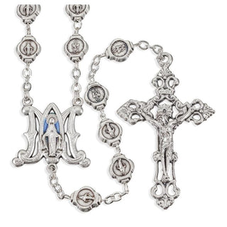 All Miraculous Medal Beads Handcrafted Rosary - 249OLG