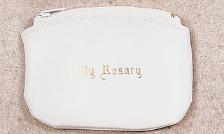 White Vinyl Rosary Pouch - 25-100-01