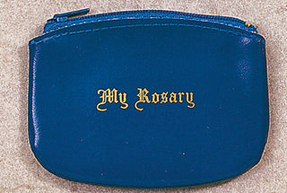 Blue Vinyl Rosary Pouch - 25-100-03