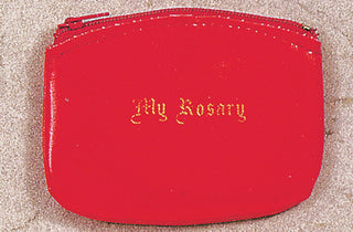 Red Vinyl Rosary Pouch - 25-100-04