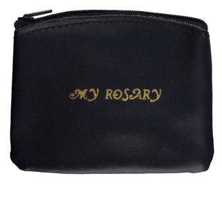 Black Leather Rosary Pouch - 25-200-02