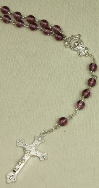 26-665-02 Glass Amethyst Rosary