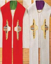 2605 Reversible cross Motif  - Stole