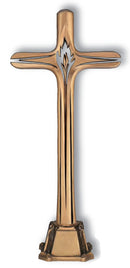 CROSS FLAME W/ BASE BRONZE 21 1/4" - 2626-B