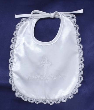 7.25" BAPTISMAL BIB W/EMBOSSED - 26297