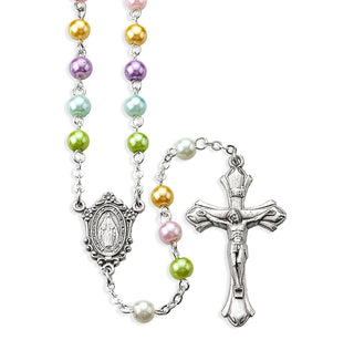 Rosary -  6mm Multicolor Pearl Beads - 266MC