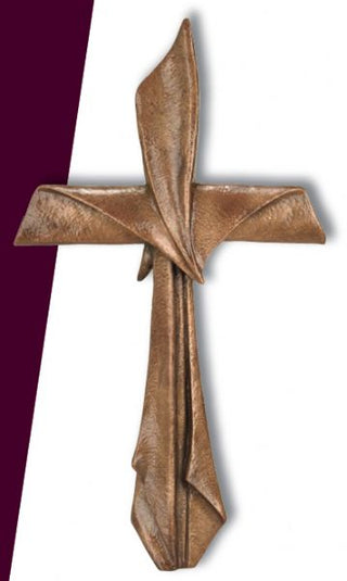 FOLDED BRONZE CROSS 100X60 - 2700