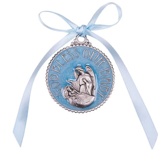 Blue Epoxied Crib Medal - 2-1/4"  - 2717BL