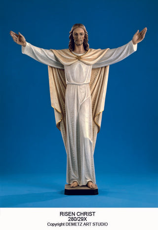 WOOD CARVED " RISEN CHRIST "