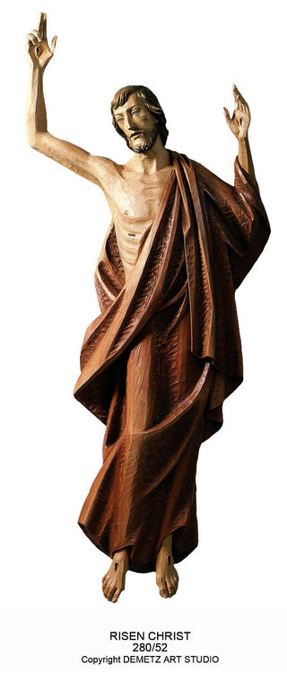 WOOD CARVED " RISEN CHRIST "