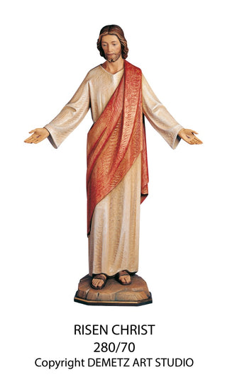 WOOD CARVED WELCOMING CHRIST