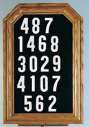 Wall Mounted Hymn Board with 3 Sets of Numerals - Medium Oak - 28HY40W-MEDIUM