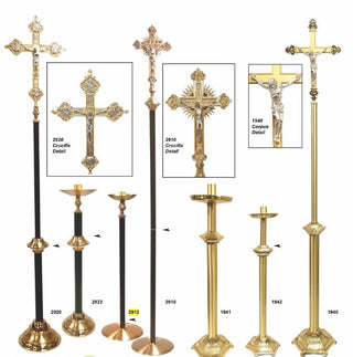 Processional Cross and Candlesticks - 2910-PRT