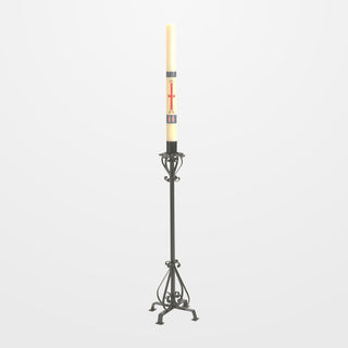 Wrought Iron Pascal Candlestick - 44"H x 2.5" Socket - 2X130