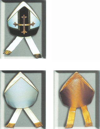 VELVETEEN MITRE W/GOLD BROCADE - 306-308-309-MITRE