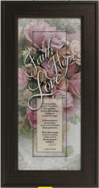 JL3060 Faith, Hope, Love Plaque