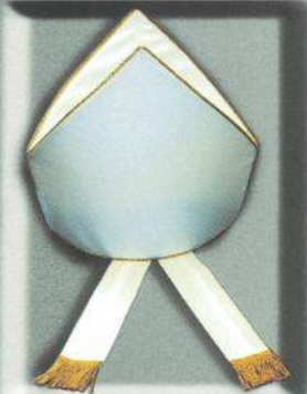 VELVETEEN MITRE W/GOLD BROCADE - 306-308-309-MITRE