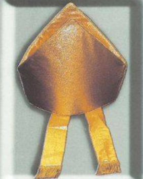VELVETEEN MITRE W/GOLD BROCADE - 306-308-309-MITRE