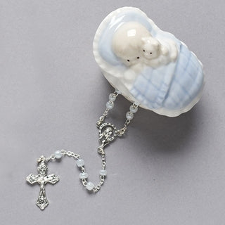 PORCELAIN BX/ROSARY BOY - 31008