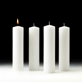 Church Advent Stearine Pillar Candle Set - C-CHURCH-ADVENT-SP
