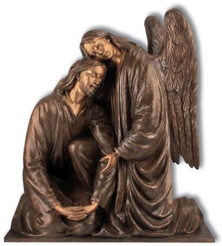 CHRIST W/ANGEL AC.BRONCE 132 CM - 3252