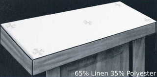 65% LINEN 35% POLYESTER WHITE ALTAR CLOTH - 33-AC